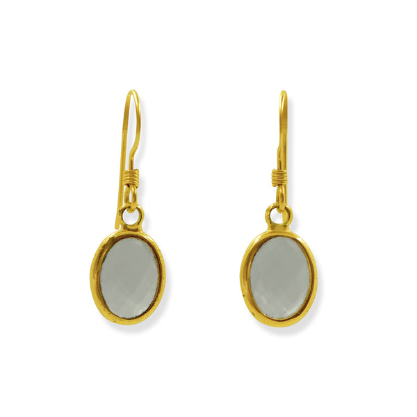 Oval Crystal Earrings
